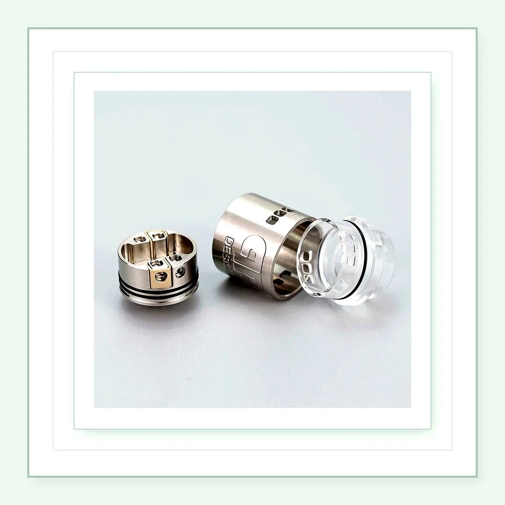 QP KALI V2 RDA 25mm Dual Coil Vape Tank with Squonk BF Pin, Durable PC & PEI Construction, 510 Connection Atomizer view 4