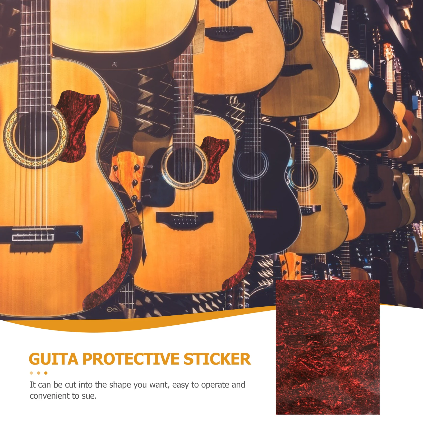 

Guitar Pickguard PVC Protective Board Reusable Cuttable Impact Resistant for Strumming Wear and Scratch Protection