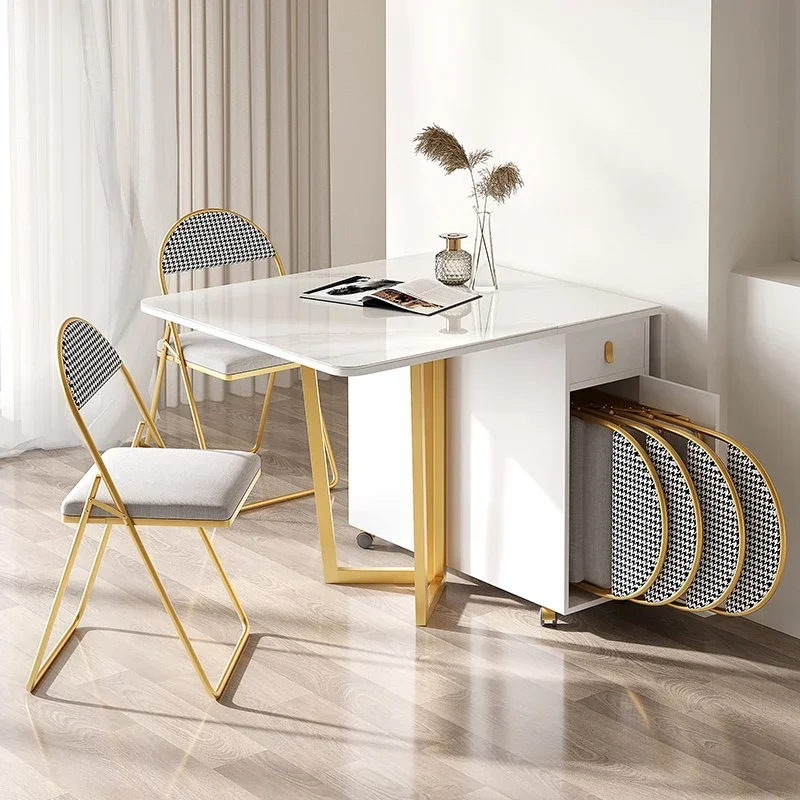 

Household Small Apartment Multi-Functional Space-Saving Retractable Dining Table and Chair Dining Cabinet Integrated