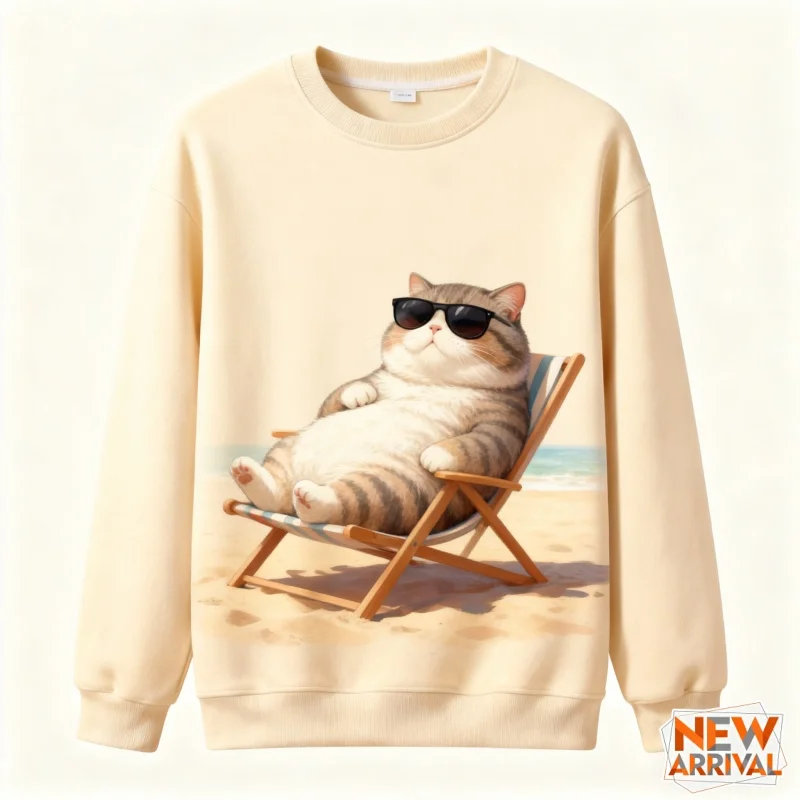 سويت شيرت قطة لطيف مطبوع ثلاثي الأبعاد للرجال والنساء بنمط حيوان لعوب هوديي كاجوال بأكمام طويلة بلوفرات برقبة دائرية مع قلنسوة #5