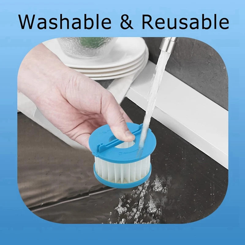 Peças de reposição do filtro HEPA, Peças de reposição para Ryobi 18V One +, Mão seca e úmida vácuo, PCL702, PCL702B, PCL702K, A32F02, 4pcs