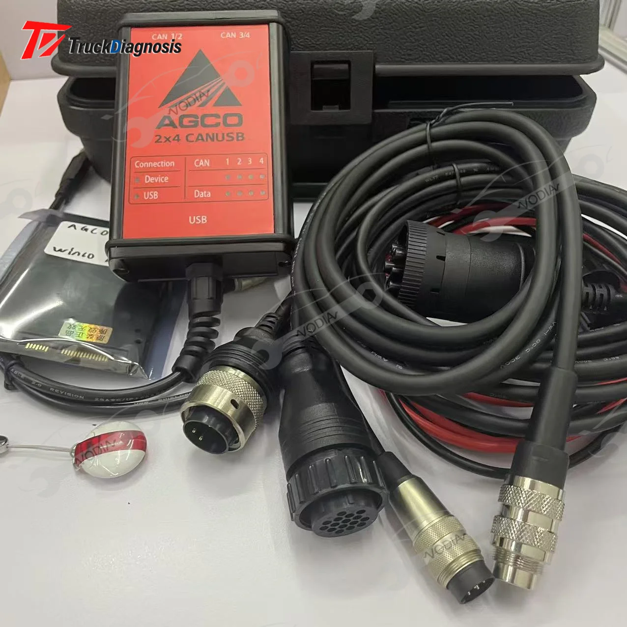 for AGCO Diagnostic kit FOR AGCO CANBUS FENDT FenDias Massey Ferguson FOR AGCO SISU Power WinEEM4 Service Tool with key dongle