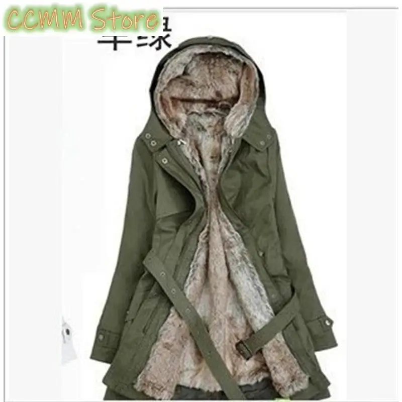Women's Mid Length Hooded Parkas New Down Cotton Jacket Spring And Autumn Korean Fashion Female Windbreaker Outerwear
