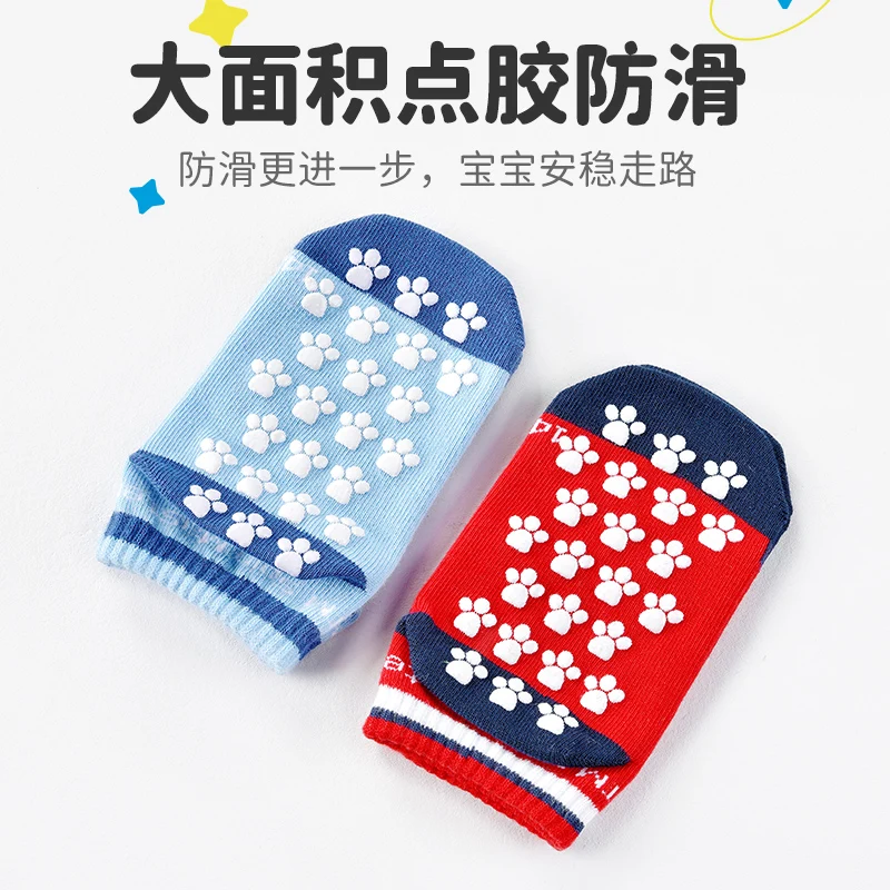 4PCS/SET Original Paw Patrol Children's Spring Autumn socks boys girls Cotton Shorts Short Tube Non Slip Floor Socks Age 2-6T image 6