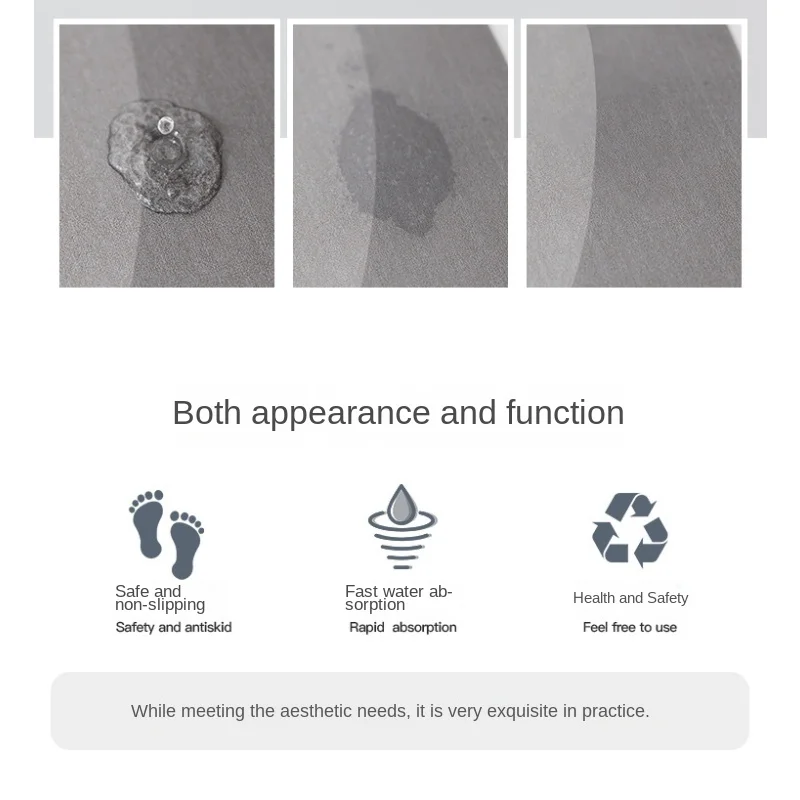 슈퍼 흡수성 미끄럼 방지 욕실 매트 화장실 미끄럼 방지 욕조 발 매트 주방 거실 바닥 매트 홈 장식
