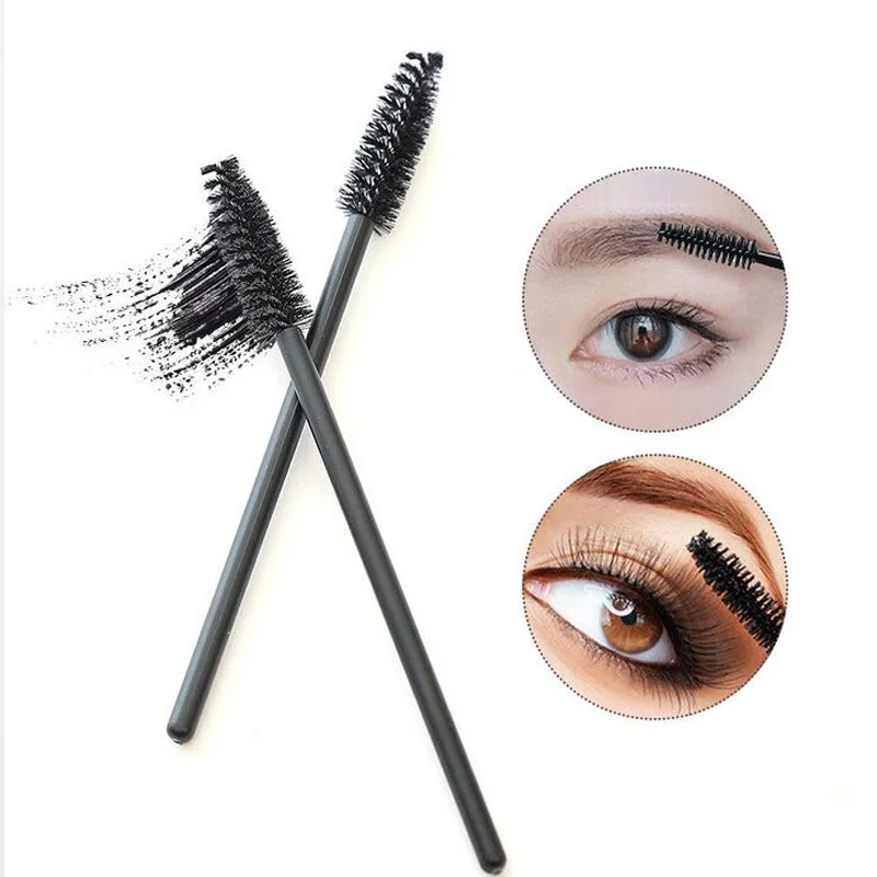 Lanjinglin 50 Pcs Eyelash Brushes Disposable Eyebrow Brush Mascara Wand Applicator Eye Lashes Brush Eyelash Extension Tools