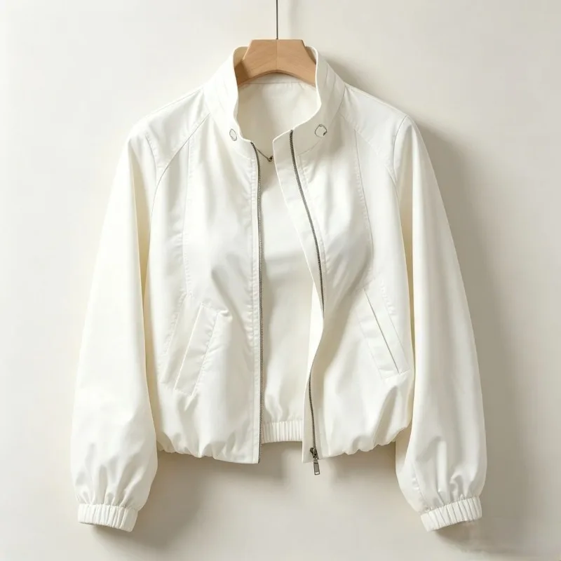 New Standing Collar Assault Jacket for Women, 2026 Spring and Autumn New Popular Items, Small and Thin Casual Jacket for Women