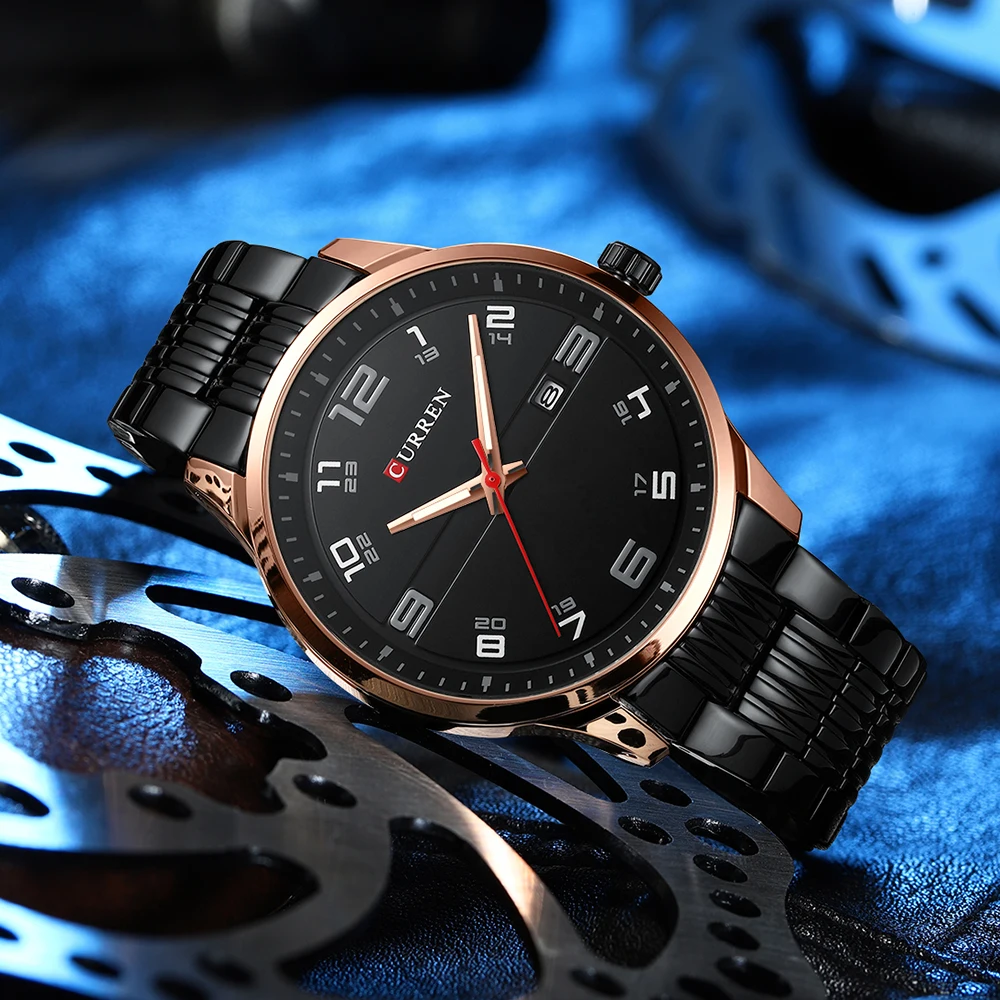 CURREN 8411 Watch Men\'s Luxury Brand Large Military Sports Watch Stainless Steel Simple Luminous Men\'s Clock Relogio Masculino