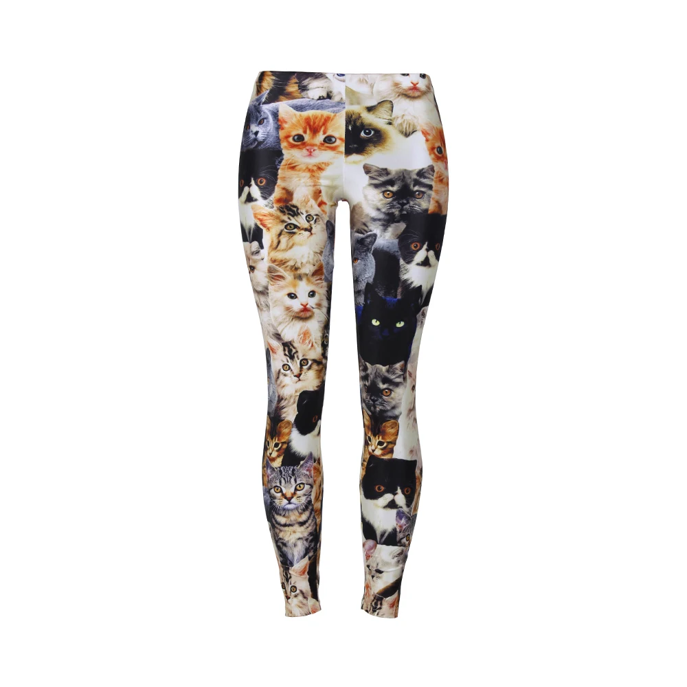 NADANBAO 2025 Women Leggings Lovely Cat Hologrephic Digital Print Fitness legging High Waist Workout Pants Casual Street Leggins