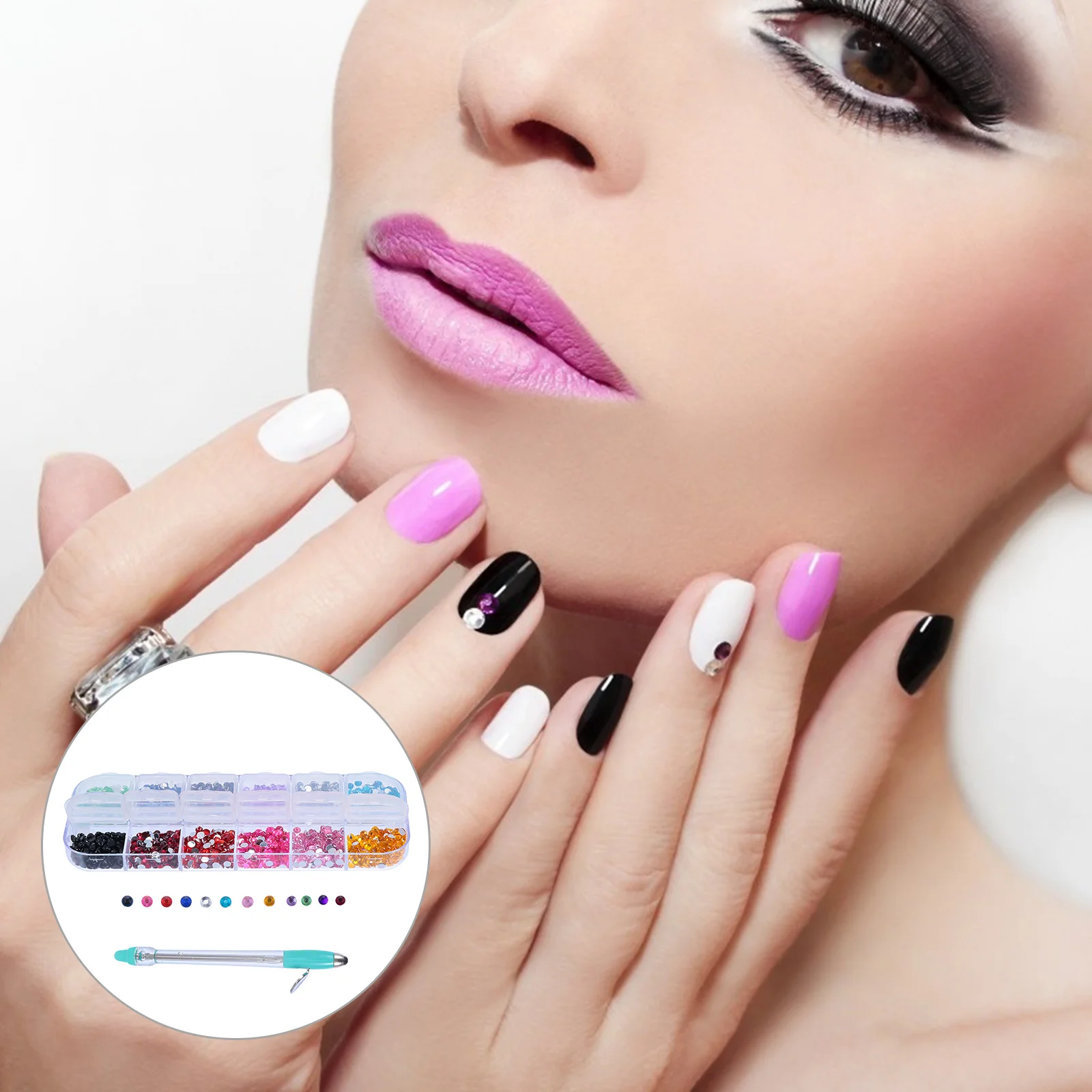 

1Set DIY Diamond Drill Pen Kit Professional Rhinestone Pointing Tool for Nail Art Craft Rhinestone Painting Supplies