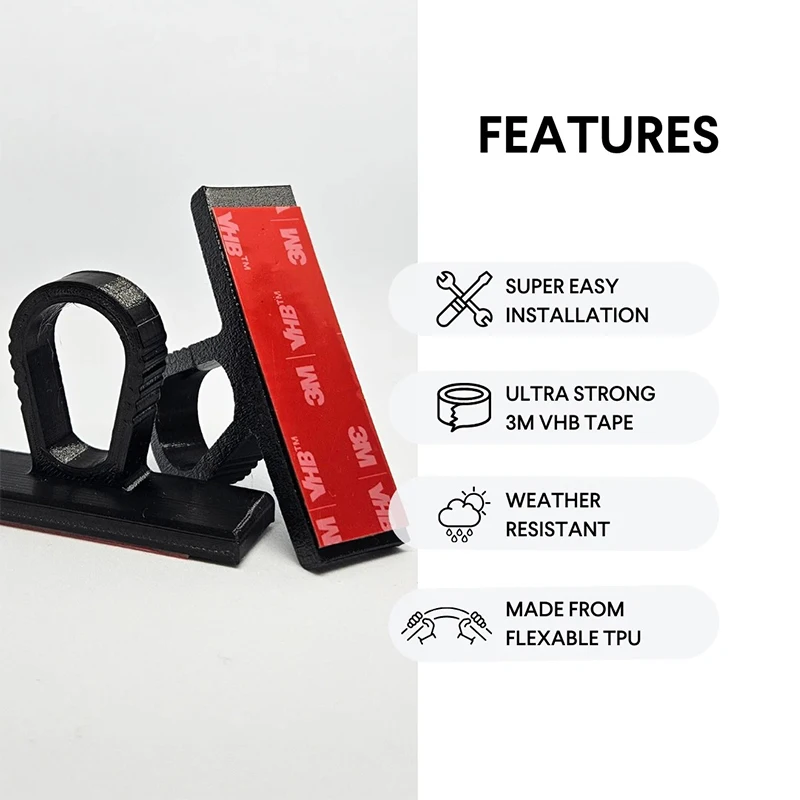 1 Pair TPU Frameless License Plate Clips Honeycomb Grille Mount Bracket With 3M VHB Tape For Audi VW Golf Seat Ford Mini - view 2