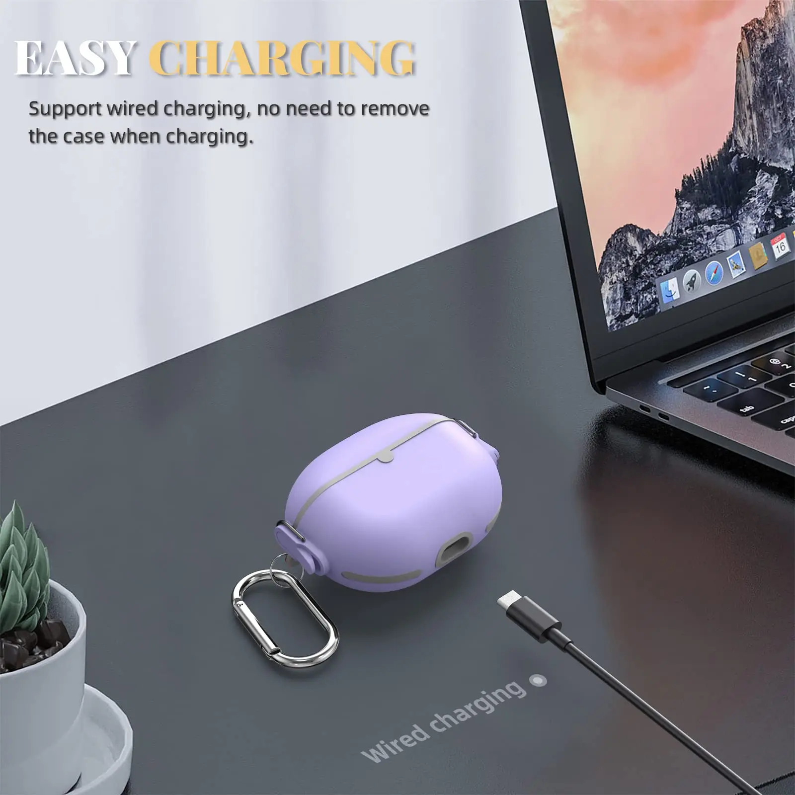 Caixa de armadura para beats studio buds (2021) protetor [bloqueio seguro] com chaveiro/cordão fone de ouvido acessórios para batimentos studio buds