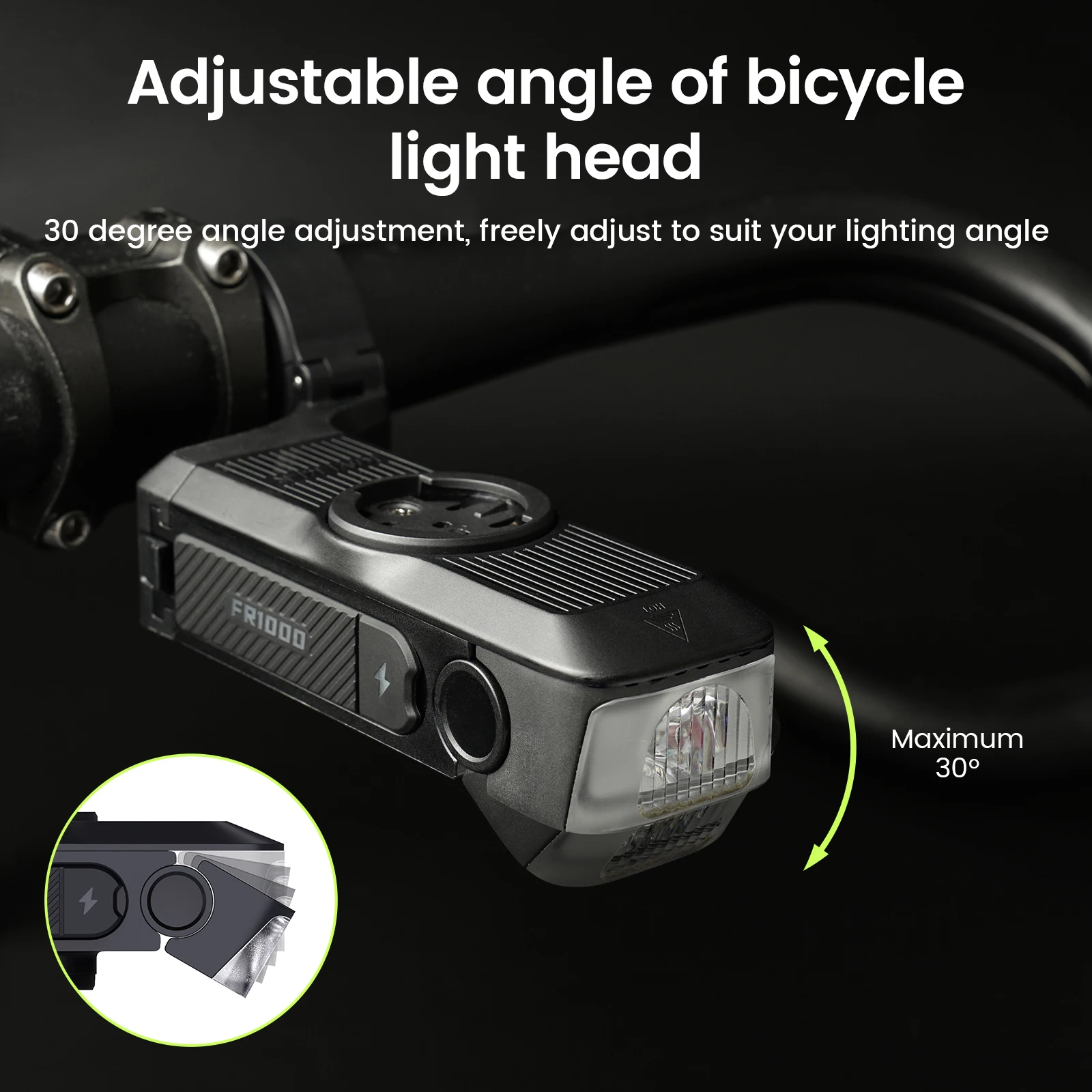 RAVEMEN FR1000 الدراجة العلوي ل Garmin Wahoo Bryton XOSS IGPSPORT قابلة للشحن المتكاملة إضاءة دراجة هوائية وتصميم قوس GPS