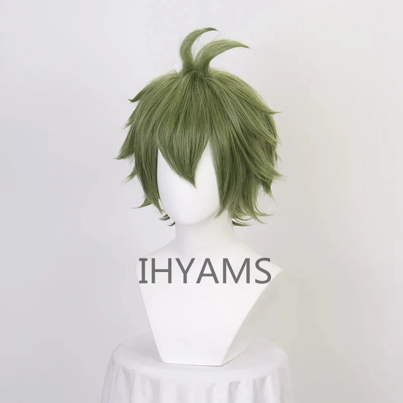

Danganronpa V3:Killing Harmony Rantaro Amami Косплей Парик Gree Короткие синтетические волосы + шапочка для парика