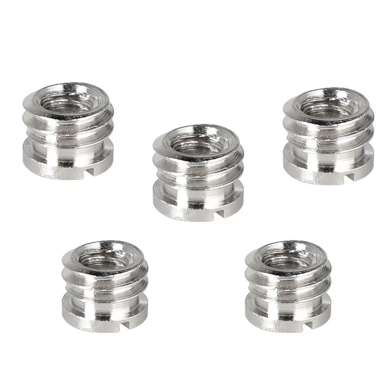 5PCS Kamera Schraube Mutter 1/4 bis 3/8 Zoll Konvertieren Schrauben Standard Adapter Schraube