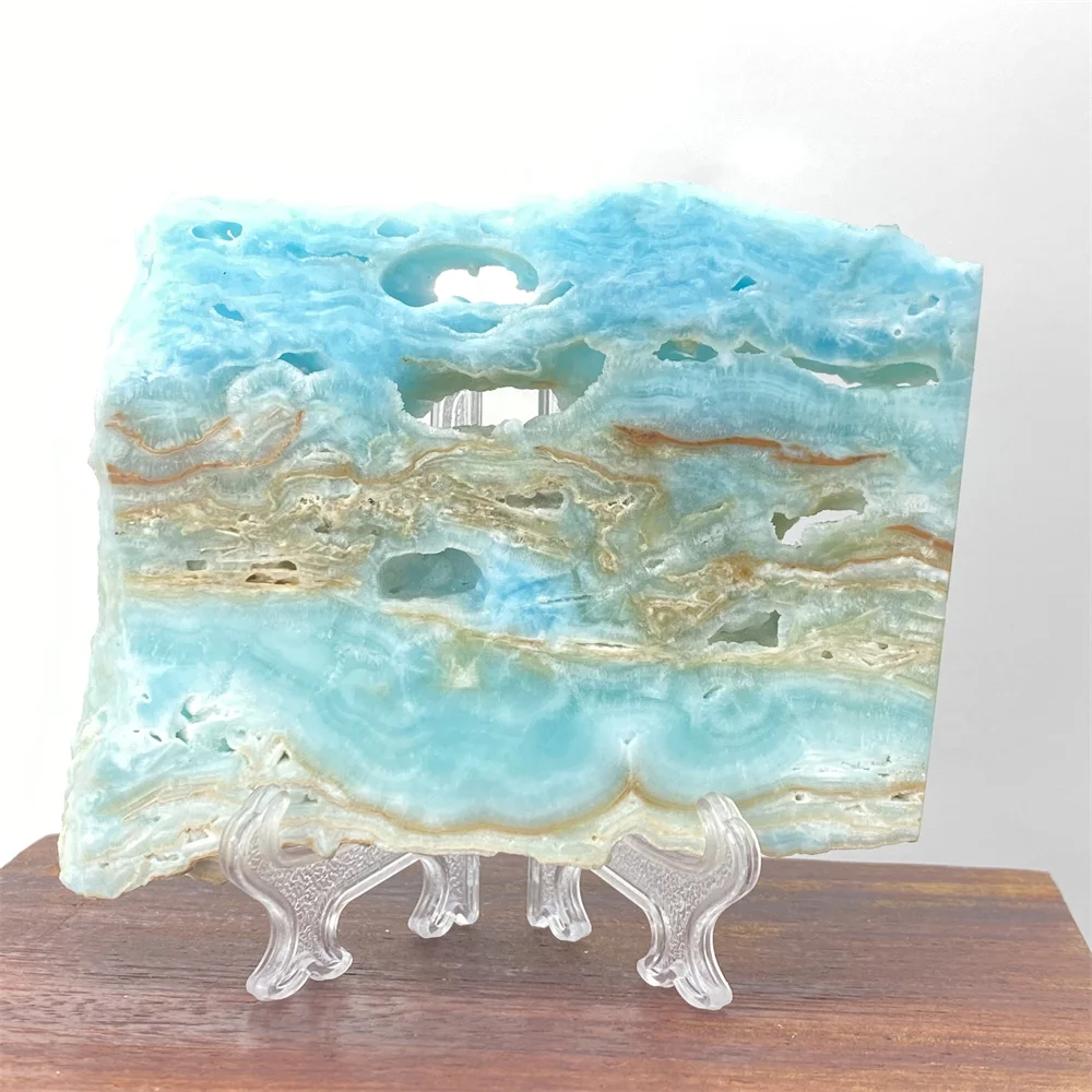 

Natural Sphalerite Crystal Cave Slice Caribbean Ore Specimen - Unique Home Decoration Ornament Rare Mineral Collectible+Shelf