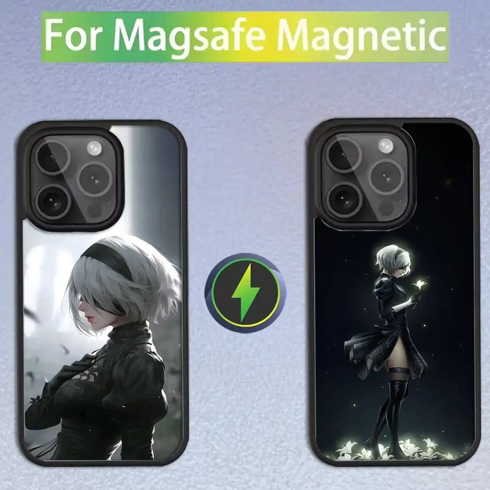 

Game Nier Automata Phone Case For iPhone 16,15,14,13,12,11,Pro,Max,Plus,Mini,SE Magsafe Magnetic Wireless Charging