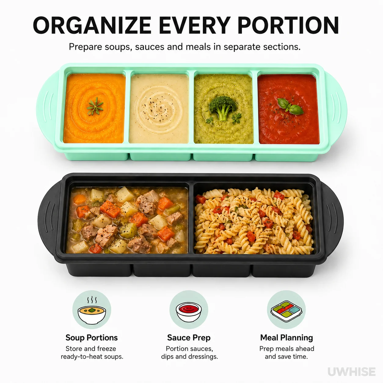 Uwhise Bandeja de Silicone par - Baby Food Prep Containers avaliação e preço