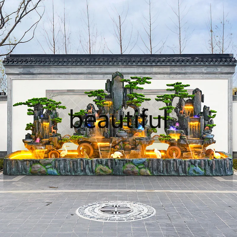 

Garden landscape fountain decoration water ornament, outdoor feng shui wheel landscaping in the hall