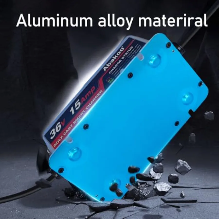 Abakoo chargeur de batterie 36 volts 15 ampères pour voiturette de golf de voiture de club avec prise ronde à 3 broches étanche IP67