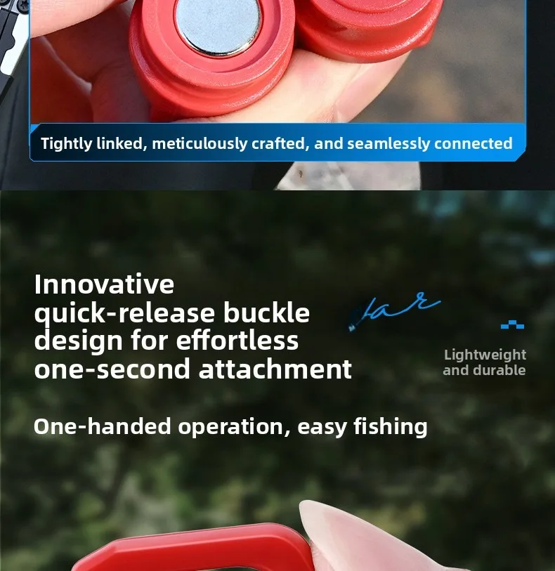 QAJTAO 1-4 Stück Magnetische Einziehbare Schnalle, Einziehbares Seil, Anti-Verlust-Hängeschnalle, Outdoor-Angelrucksack-Schlüsselanhänger – Detail 11