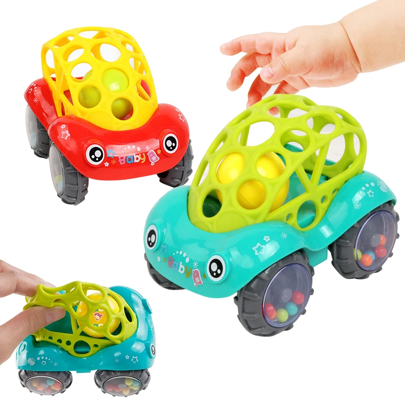 Soft Silicone Children Sensory Toy Cars Rubber Push and Go Vehicles Toddler Cartoon Educational Toys for Babies Kids Baby Gifts