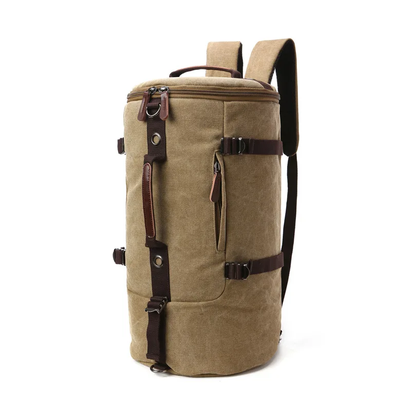 Canvas Backpack Rucksack Sports Travel Duffle Tote Tactical Gym Fitness Business Luggage Handbag Outdoor Shoulder Bag for Man