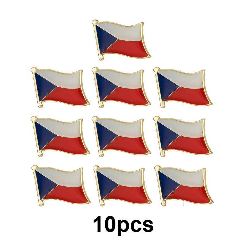 1-100 قطعة جمهورية التشيكية العلم التلبيب دبوس العلم شارة بروش دبابيس شارات #3