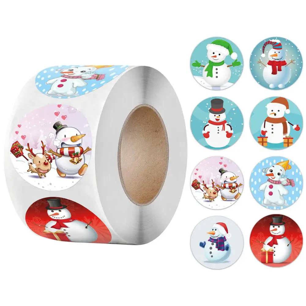 50-500pcs Christmas Gift Sealing Stickers 1 Inch Thank You Love Design Diary Scrapbooking Stickers Party Gift Decorations Labels