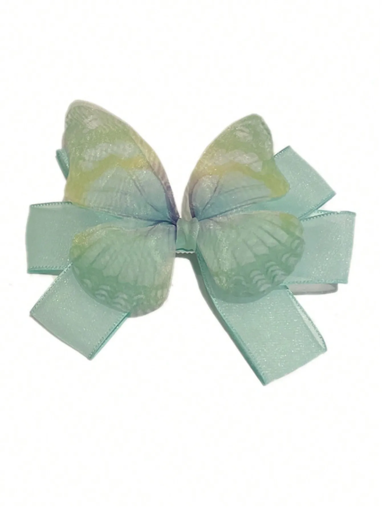 3 women\'s spring new mesh bow sweet back hair clip daily travel All-match headwear hair accessories