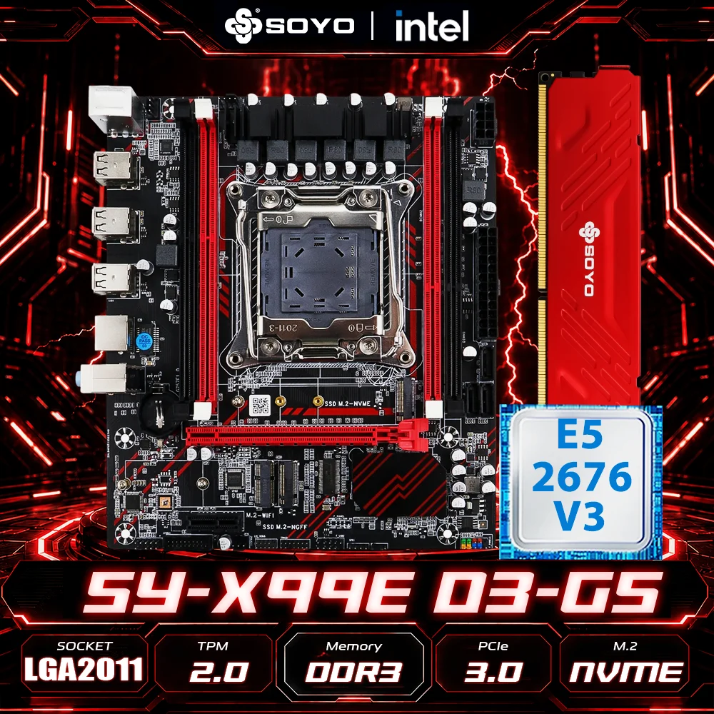 Pc Gaming Komplett Set - SOYO X99E DDR3 Volledige Kit PC
