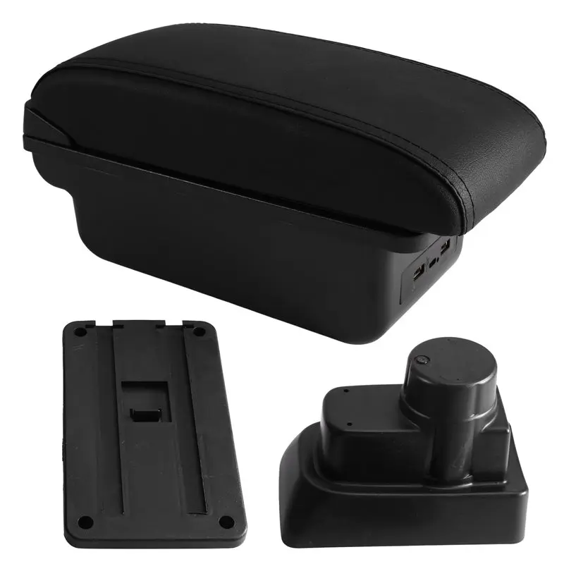 A64P-Center Console Armrest Box For Opel Corsa D Car Armrest Central Storage Box Interior Accessories Double Layer 3 USB