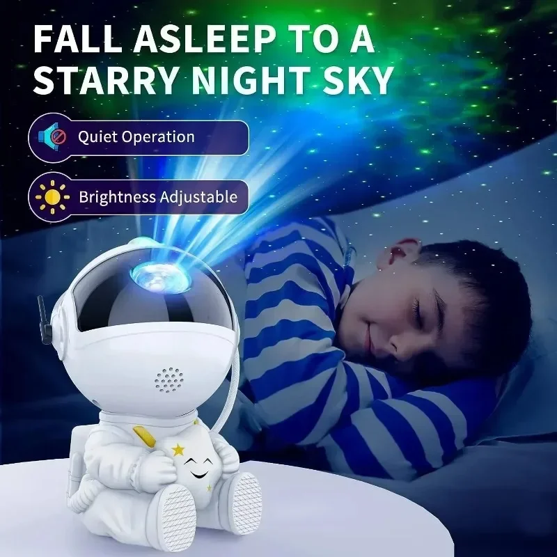 2024 Galaxy Star Projector Spaceman Lamp Starry Sky Night Light Wedding Room Decoration Ambient Lights For Birthday Party Gifts