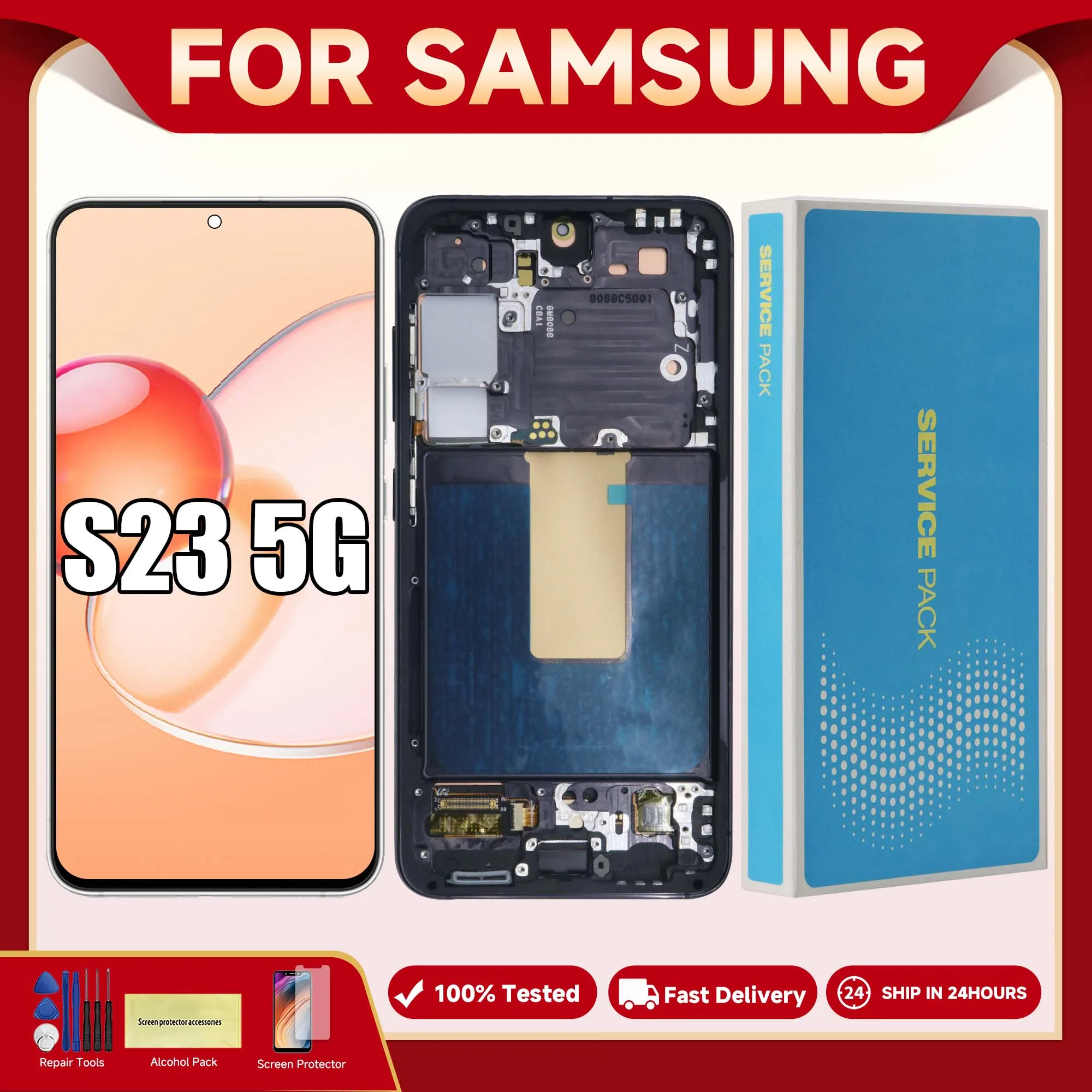 amoled-61-inch-s23-for-samsung-galaxy-s23-5g-lcd-no-defects-s911-s911b-s911u-display-touch-screen-assembly-with-back-cover