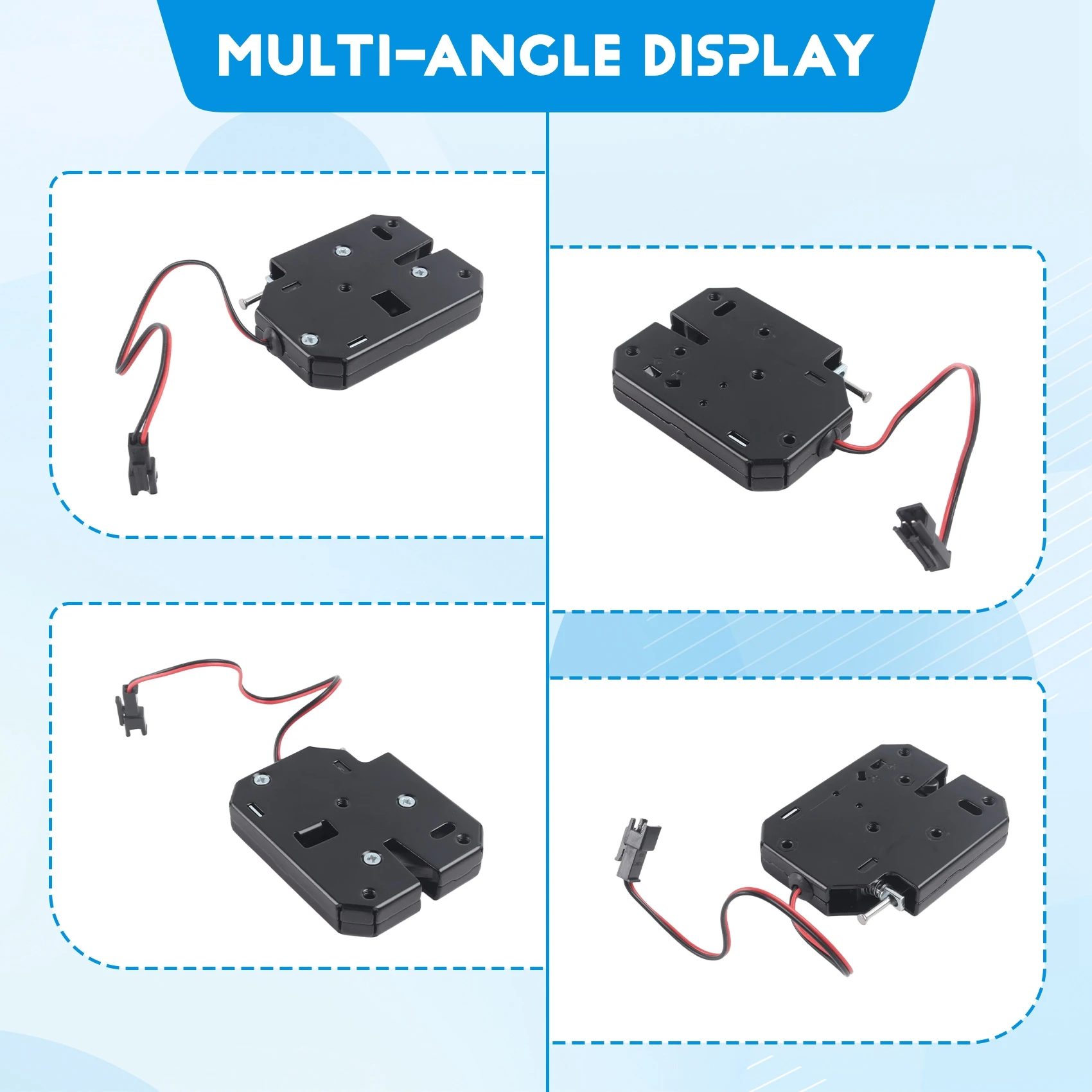lillili 12V 2A Electric Magnetic Lock Fail Safe Holding Force Electromagnetic Door Access Control System Cabinet Boxes