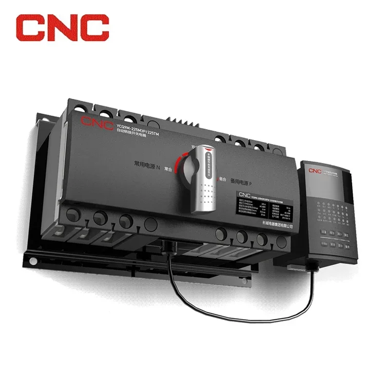 CNC integrado/tipo dividido ATS ON OFF interruptor 63A 125A 250A 400A 630A 3P/4P interruptor de transferencia automática con Control remoto RS485