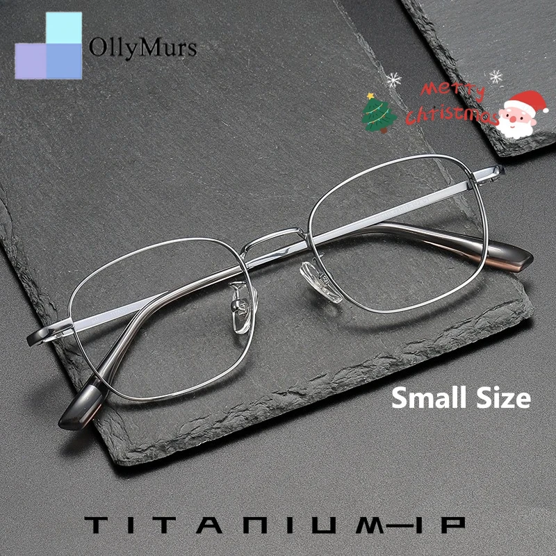 

OLLYMURS модные очки с маленьким лицом из титанового сплава, оправа для очков, мужские очки в стиле ретро, женские овальные оптические очки по рецепту 124210