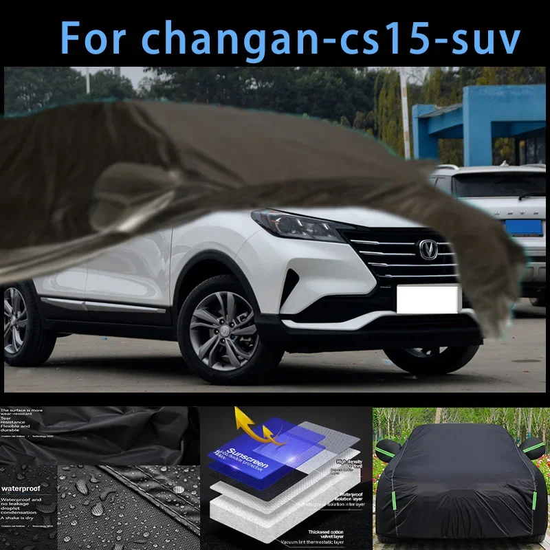 

For changan-cs15-suv Outdoor Protection Full Car Covers Snow Cover Sunshade Waterproof Dustproof Exterior Car accessories