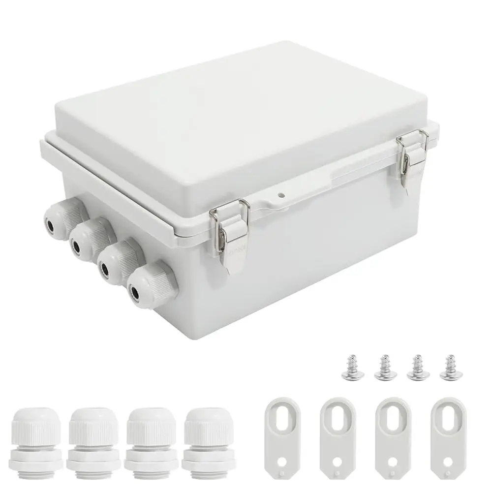 

Waterproof Electrical Junction Box IP67 ABS Plastic Electrical Enclosure Outdoor Electrical Box with Hinged Cover,Mounting Pl