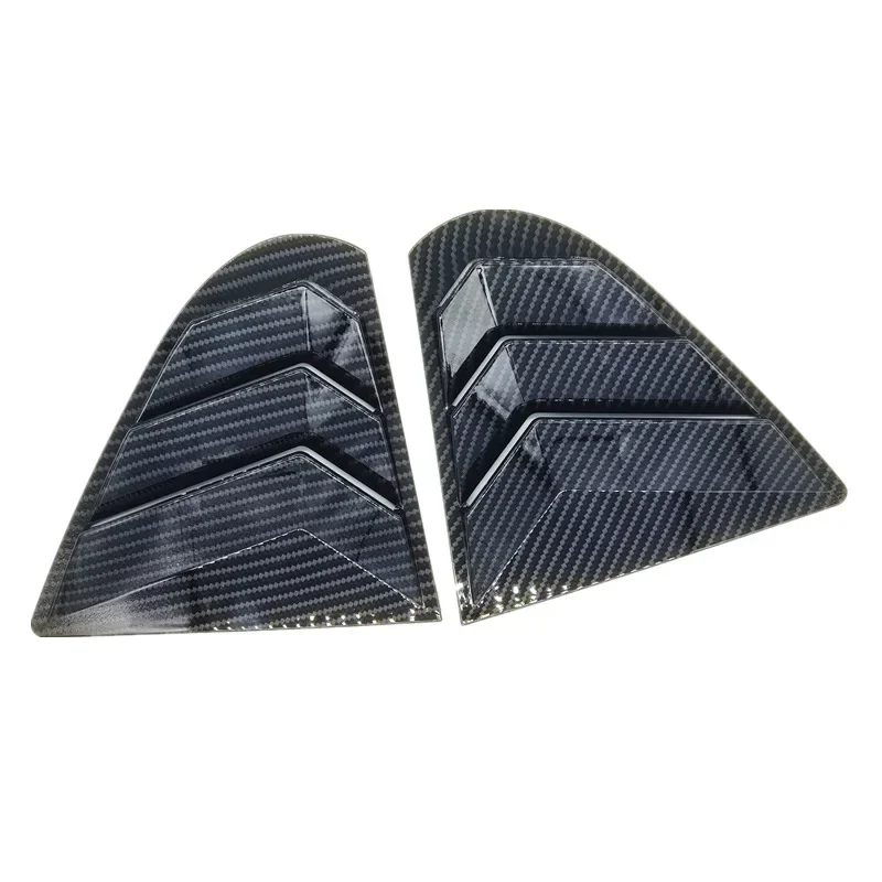 Carbon Fiber Rear Window Side Vent Shutter Louver Cover Trim for Mitsubishi Lancer EX X EVO 2008-2018 Car Accessories Auto Parts