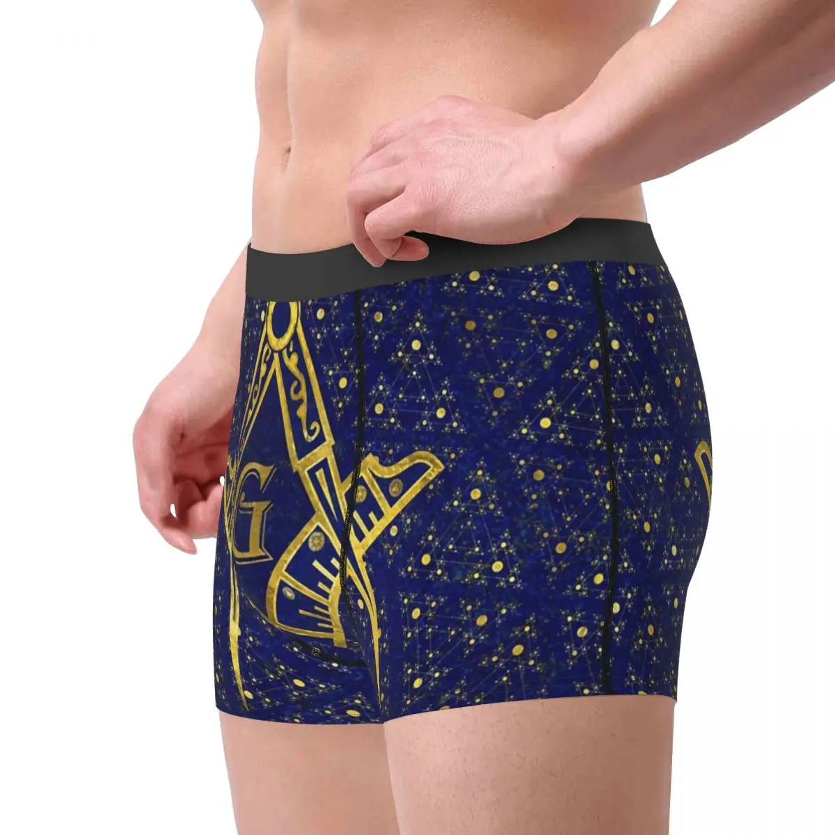 Man Freemasonry Symbol Underwear Masonic Mason Freemason Humor Boxer Briefs Shorts Panties Homme Soft Underpants