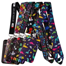 Colorful Dinosaurs Lanyard for keys ID Card Keychain Phone Straps USB Badge Holder DIY Hang Rope Lariat Lanyard