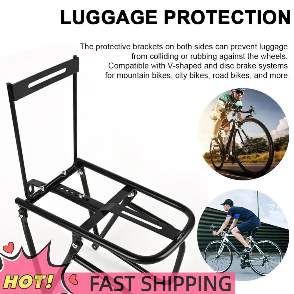 

Bike Carrier Bag Luggage Shelf Bracket Steel Bikes Bicycle Front Shelf Cycling Carrier Bike Shelf Mountain Bike Accessories