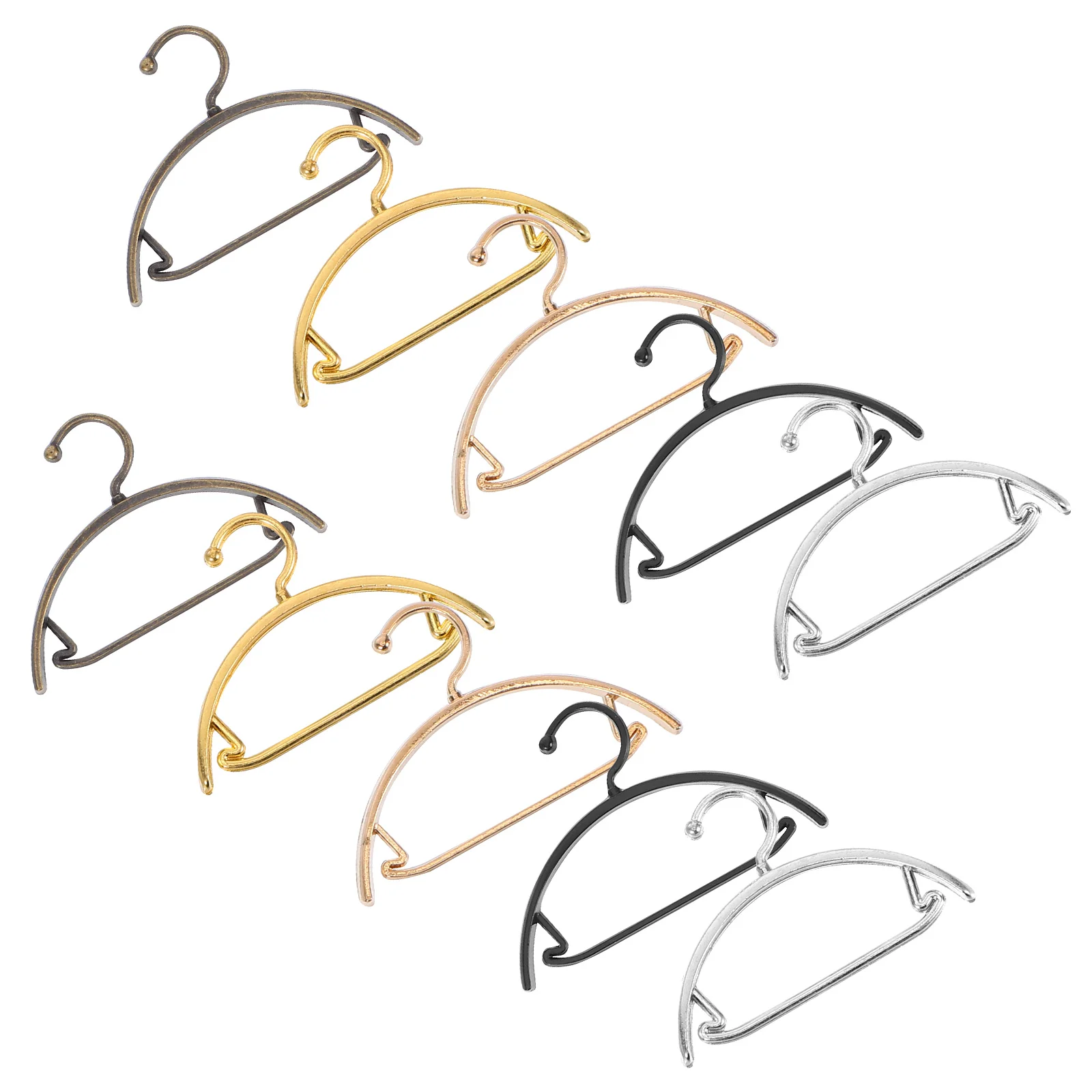 

10 Pcs Hanger Clothes Rack Dollhouse Accessories Coat Holders Metal Miniature