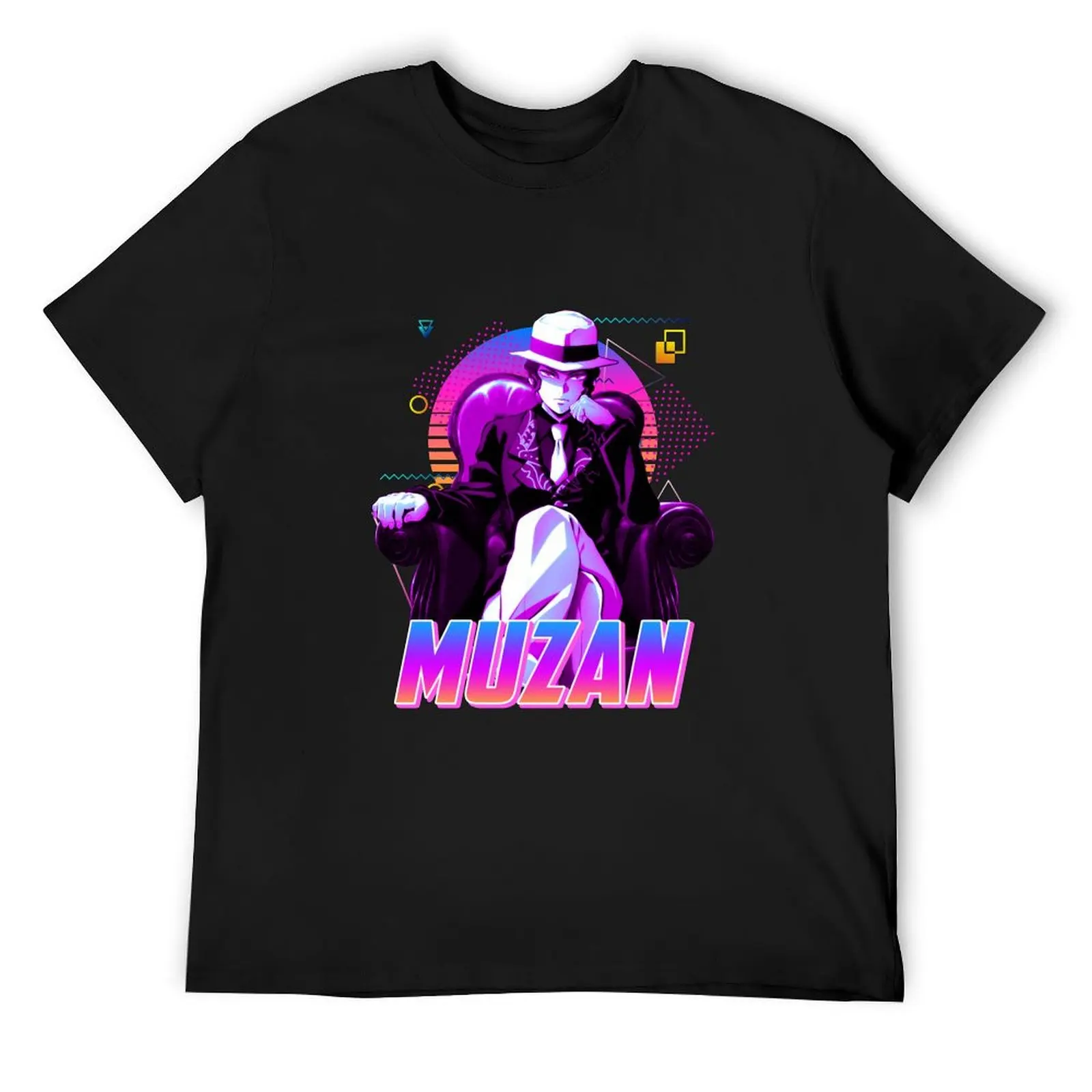 Muzan Kibutsuji - Retro Art T-Shirt summer clothes plus sizes custom shirt plus size clothes luxury clothes men