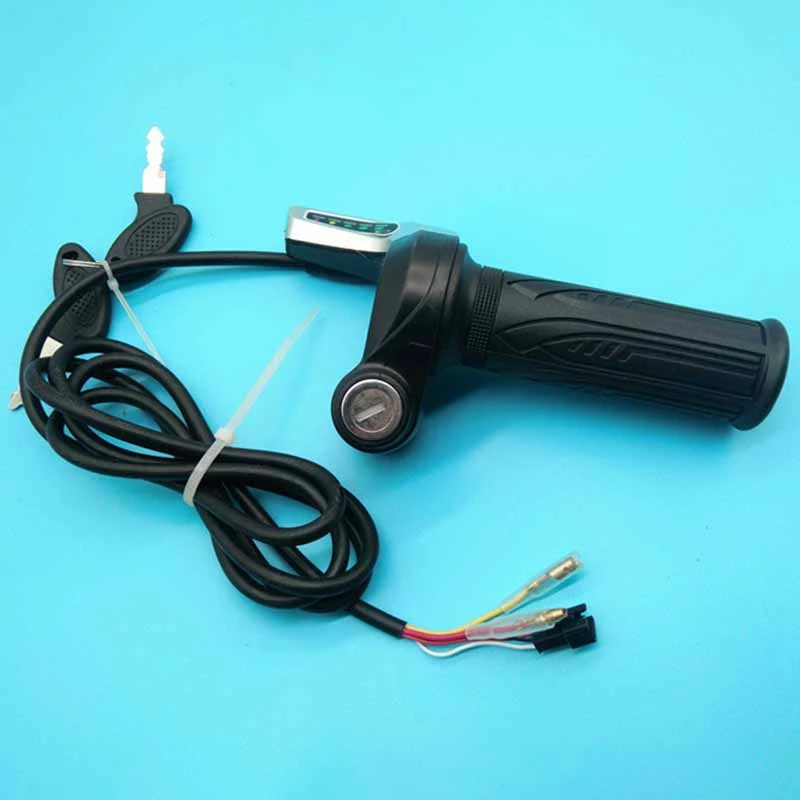 Ebike Throttle 48V Electric Bicycle Throttle Handle Accelerator, Throttle Grip Electric Scooters with Lock