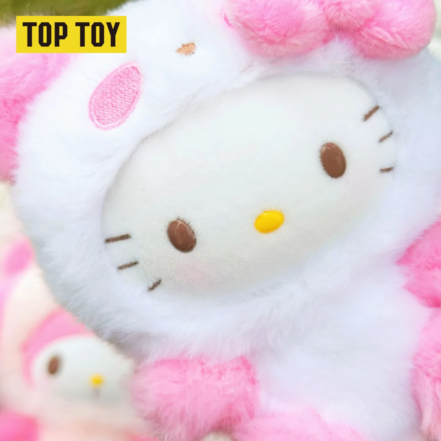 TOPTOY Sanrio Family Colored Panda Cute Plush Pendant Blind Box Flocked Soft Texture Bag Charm Gift For Women Hello Kitty