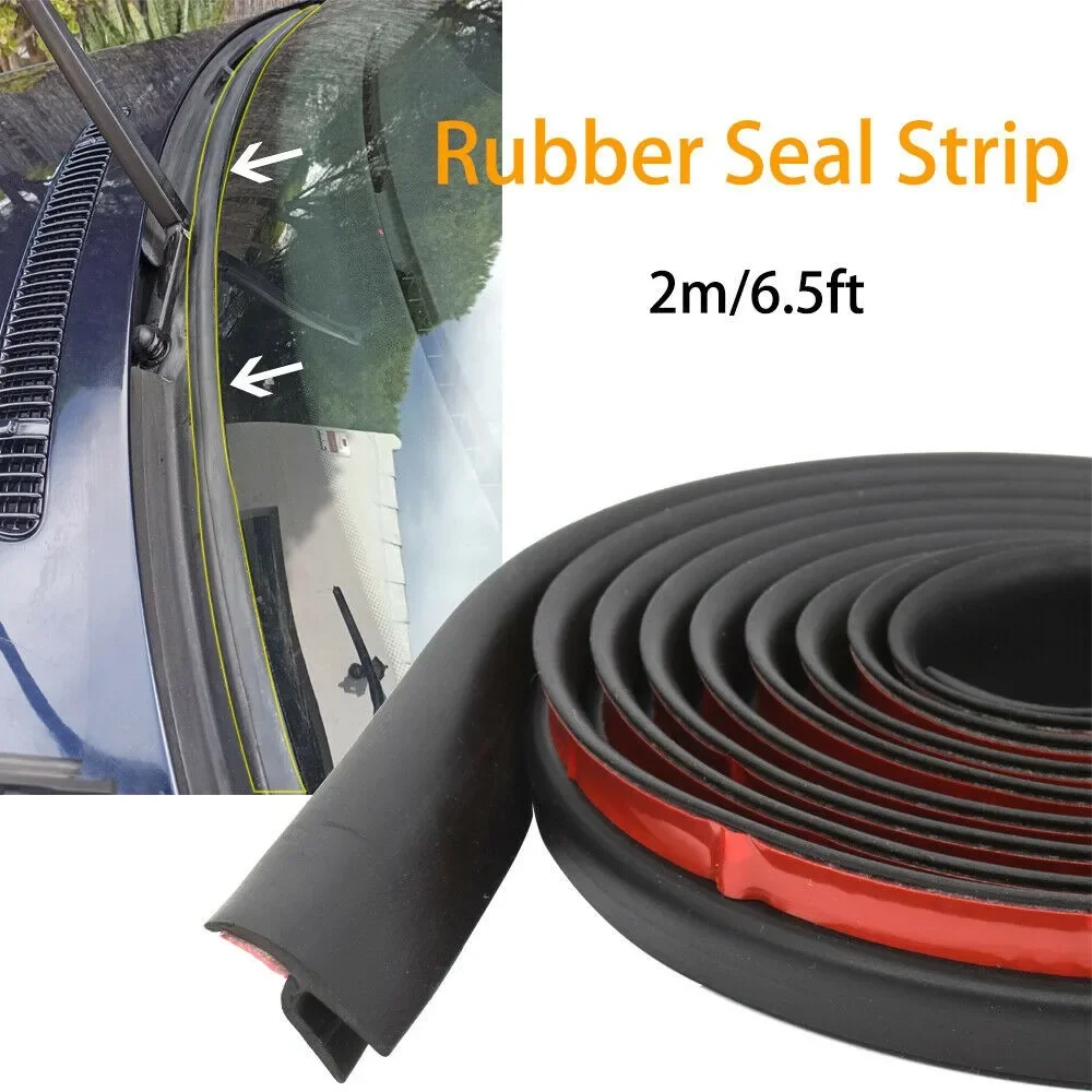 6.5ft Car Rubber Sealing Strip Auto Trunk Lid Gap Seal Strip Uni Versal Hatchback Upper Edge Trim Dustproof Car Accessories