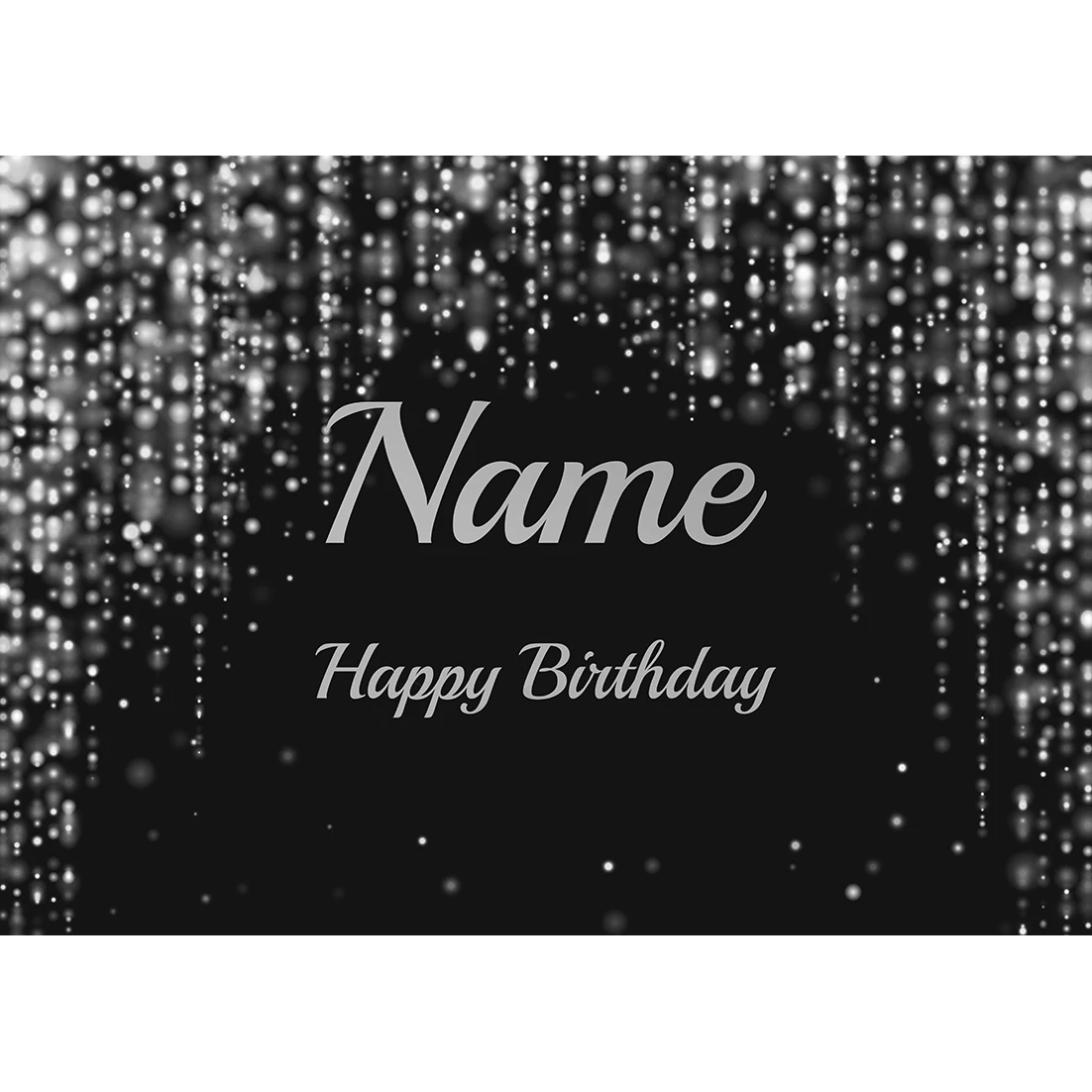 Photo Backdrop Pink Black Golden Silver Glitters Birthday Party Custom Name Poster Baby Photography Background Anniversary Decor