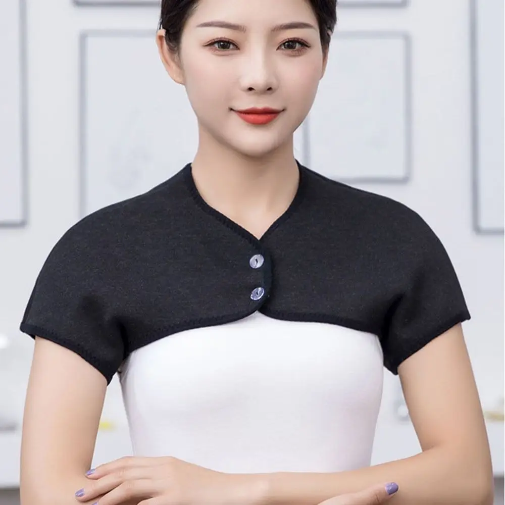 Pañuelo en relieve para ropa, bufanda gruesa para mujer, almohadilla de soporte, chal desmontable, Protector de hombro, envoltura más cálida para hombro